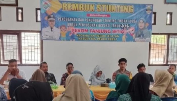 Pemdes Tanjung Setia Gelar Rembuk Stunting, Perkuat Komitmen Wujudkan Generasi Sehat