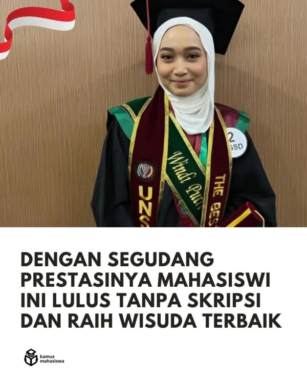 Windi Putri Handina, Wisudawan Terbaik Unsultra Lulus Tanpa Skripsi