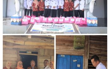 Peringati HUT ke-80 RI, Lapas Kotaagung Beri Bantuan Sembako untuk Warga Sekitar