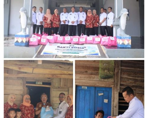 Peringati HUT ke-80 RI, Lapas Kotaagung Beri Bantuan Sembako untuk Warga Sekitar