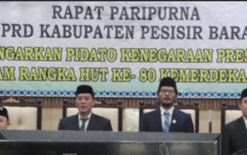 HUT ke-80 RI, DPRD Pesisir Barat Dengarkan Pidato Kenegaraan Presiden