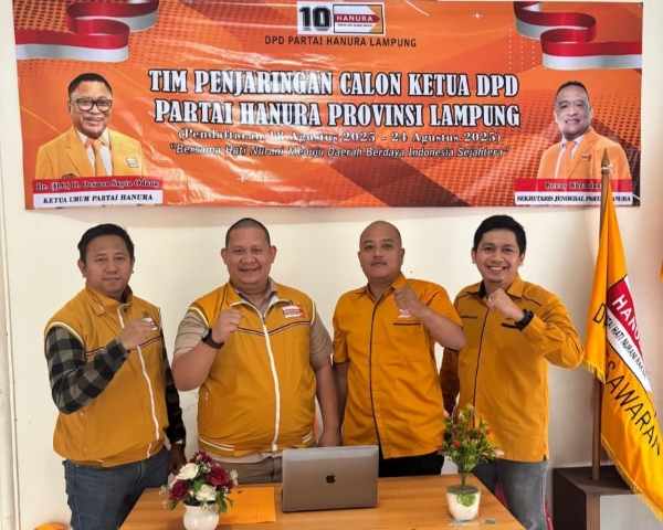 Hanura Lampung Gelar Penjaringan Calon Ketua DPD