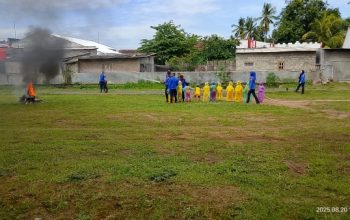 Damkar Tubaba Kenalkan Alat Pemadam Kebakaran kepada Anak-anak TK