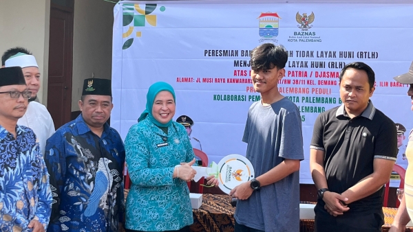 Berkat Bantuan Baznas Palembang, Rumah Bapak Patria yang Nyaris Roboh Kini Layak Huni
