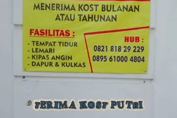 Rumah Kost Putri Dekat Unila, Tawarkan Fasilitas Lengkap dan Lokasi Strategis
