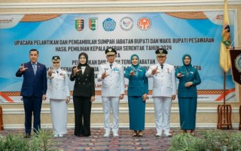 Dilantik Gubernur, Nanda dan Antonius Resmi Pimpin Pesawaran