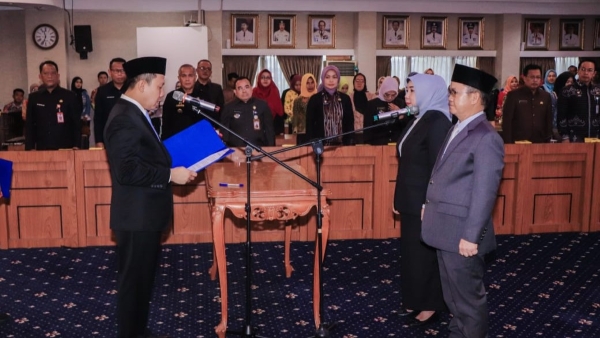 Rotasi Pejabat Lampung: Sekdaprov Lantik Kepala Dinas PMDT dan PPPA Baru