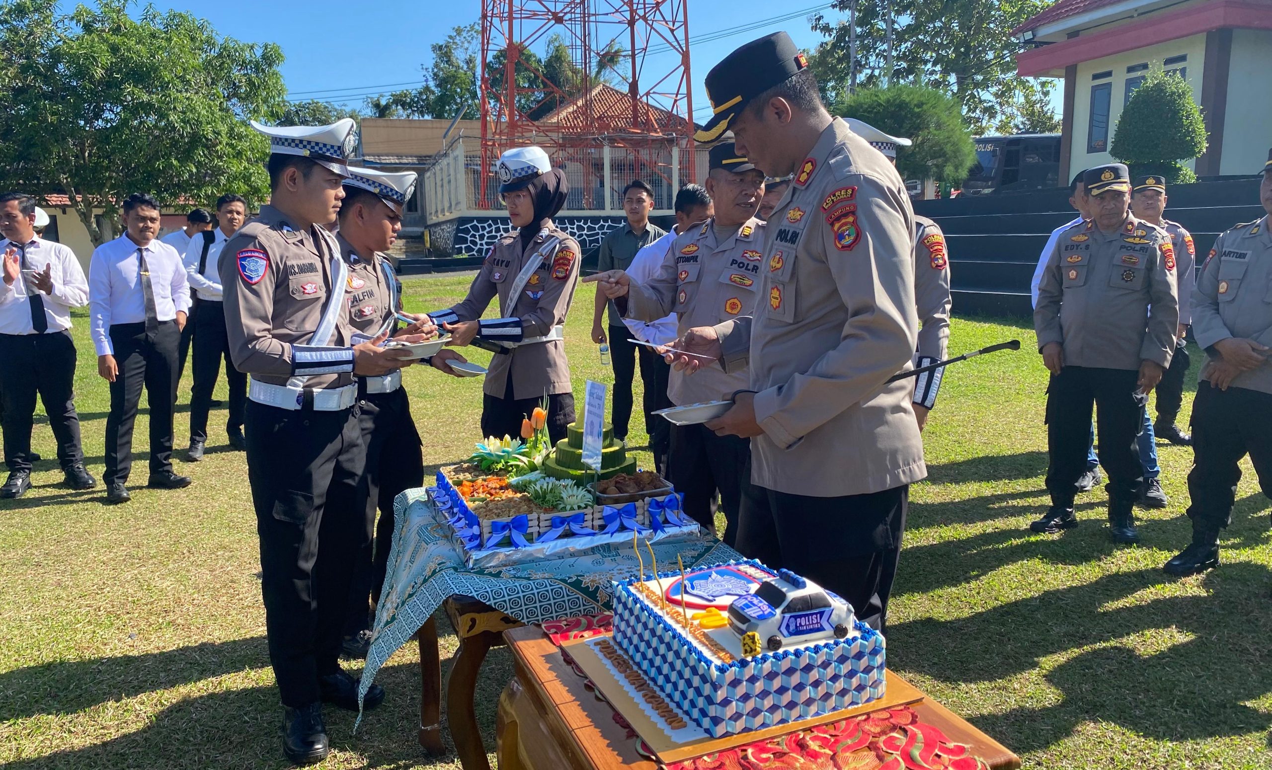 Polres Way Kanan Gelar Syukuran Hari Lalu Lintas Bhayangkara ke-70