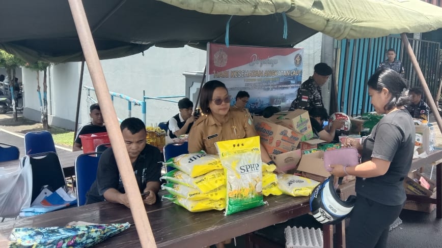 Semarak Hari Kesehatan AL, Lanal Tahuna Gelar Gerakan Pangan Murah