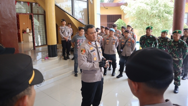 Polres Way Kanan dan TNI Gelar Apel Bersama Dilanjutkan Patroli Gabungan