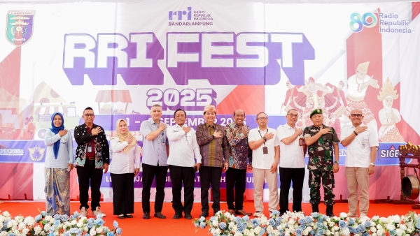 Gubernur Lampung Buka RRI Fest 2025, Dorong UMKM dan Gaungkan Budaya Lokal