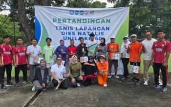 Main Gemilang, Rektor Unila Juarai Turnamen Tenis Civitas Akademika
