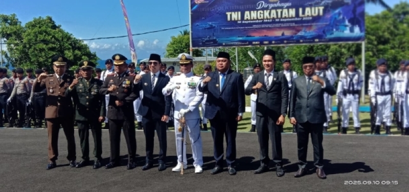 Peringati HUT ke-80, Lanal Tahuna Gelar Upacara, Pangan Murah, dan Bakti Sosial