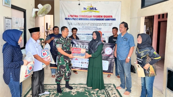 Sikambara Bersama Dandim 0410 Bandarlampung Salurkan Bantuan Kemanusiaan