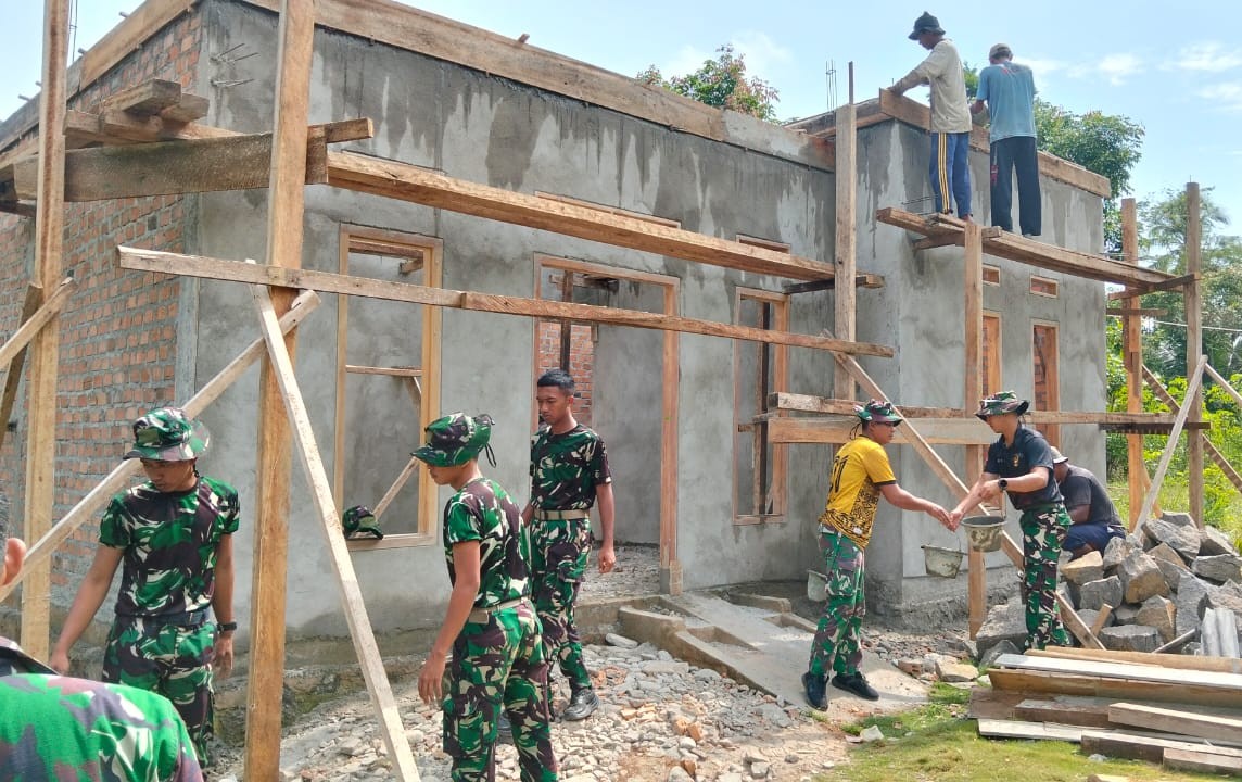 Pembangunan Rumah Warga oleh Satgas TMMD ke-126 Capai 55 Persen