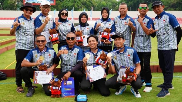 Ukir Sejarah, Gateball Lampung Raih Emas Perdana di Pornas Korpri XVII