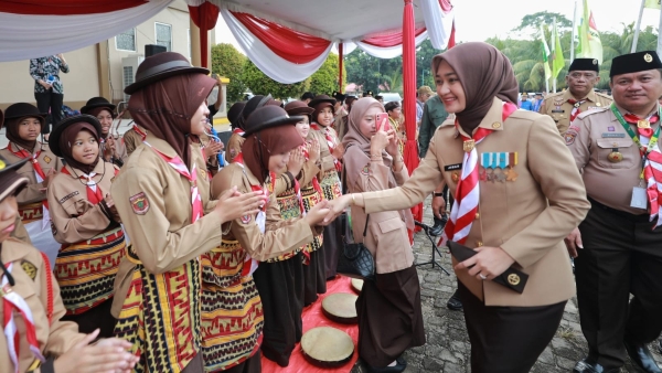 Ajang Tempa Karakter, 500 Pramuka Lampung Ikuti Jambore Daerah VII di Kwarda