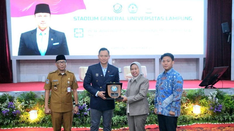 Unila dan AHY Ajak Mahasiswa Sinergi Indonesia Emas 2045