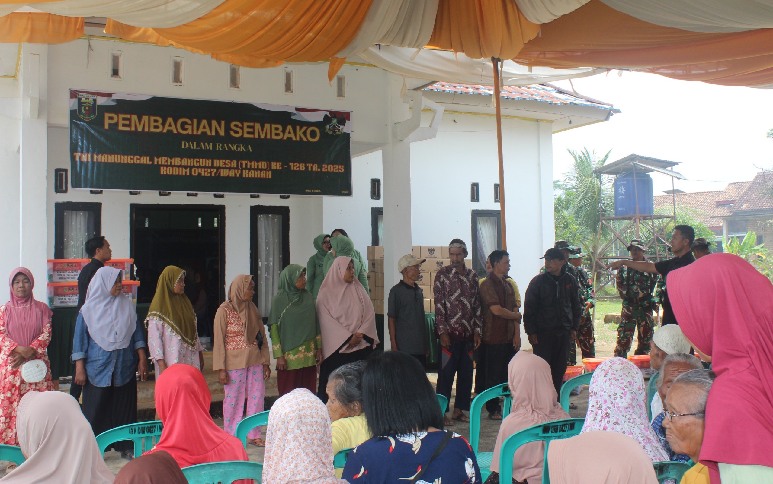 Melalui TMMD ke-126, Kodim 0427/Way Kanan Wujudkan Kepedulian kepada Masyarakat Desa