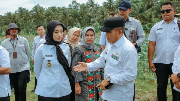 Dampingi Wamen, Wagub Jihan Tinjau Lokasi Pembangunan SMA Unggul Garuda di Lampung Selatan