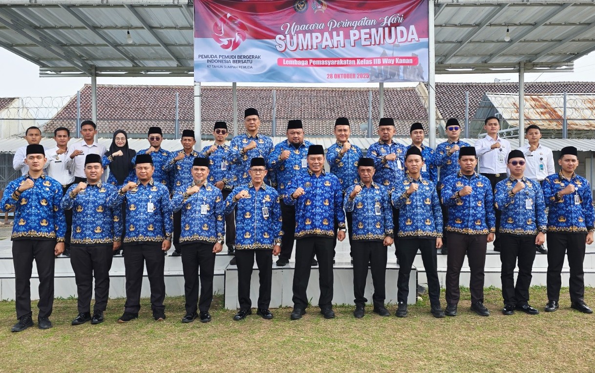 Lapas Kelas IIB Way Kanan Gelar Upacara Peringatan Hari Sumpah Pemuda ke-97