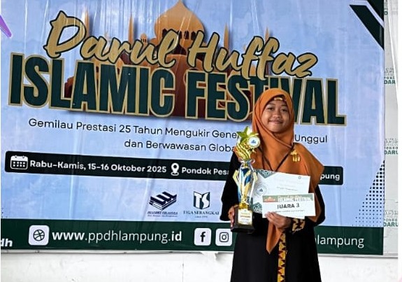 Siswi MIN 9 Bandar Lampung Raih Juara 3 Lomba Da’i di Islamic Festival 2025