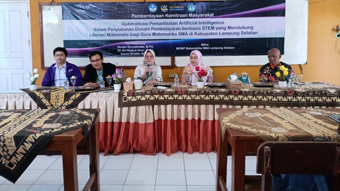 Guru Matematika Lampung Selatan Dilatih Manfaatkan AI untuk Desain Pembelajaran Berbasis STEM