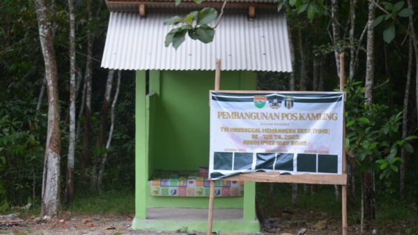 Perkuat Keamanan Desa, TMMD Way Kanan Sukses Bangun Poskamling di Sriwijaya