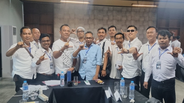 Pelaksanaan Uji Kompetensi Wartawan (UKW) yang digelar oleh PT Medinas Jaya Perkasa di Hotel Kyriad Bandar Lampung pada 15–16 November