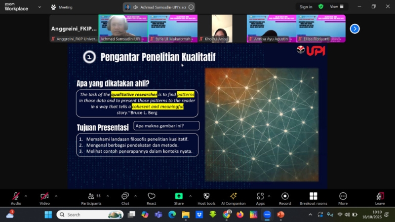 Perkaya Riset, FKIP Unila Gandeng Pakar UPI Bedah Metodologi Kuantitatif dan Kualitatif