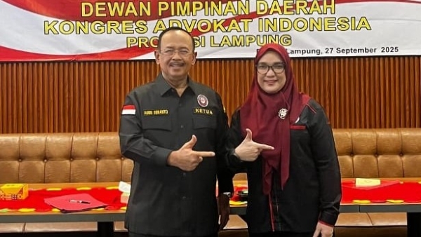 Agus Susanto dan Enita Pimpin KAI Lampung, Dilantik Ketum Besok di Santika Premiere