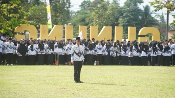 HGN di Lampung Tengah, Pemerintah Tekankan Transformasi Tata Kelola Guru