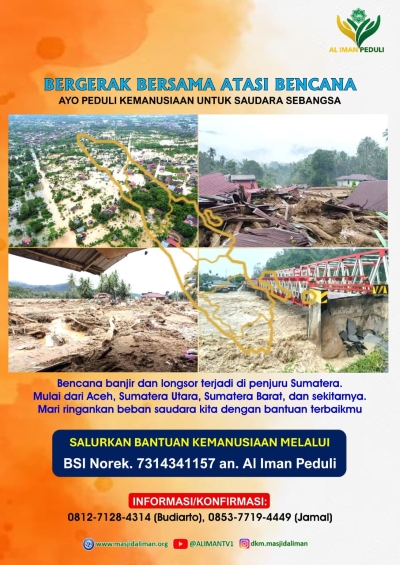 Banjir Sumatera Meluas, Al Iman Peduli Buka Donasi untuk Logistik dan Pemulihan Korban