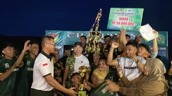 Bina Utama Talawid Raih Gelar Dandim Cup 2025 Sangihe