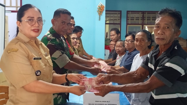 Dukung Kesejahteraan Warga, Kampung Laine Sangihe Salurkan BLT Dana Desa untuk 40 KPM