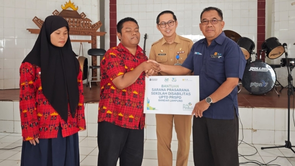 Dukungan Pendidikan Inklusif, PLN NP Bantu Sarpras UPTD PRSPD Bandar Lampung