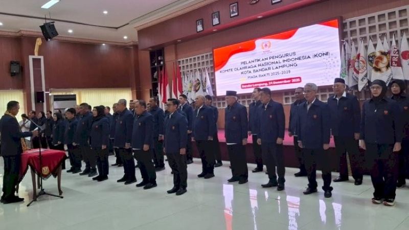 Pengurus KONI Bandar Lampung Dilantik, Matangkan Persiapan Porprov Lampung 2026