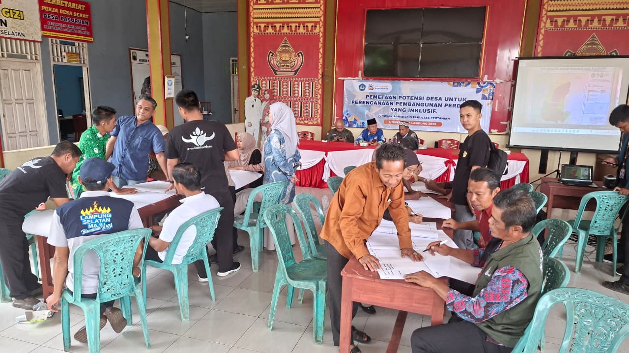 Agribisnis FP Unila Dampingi Desa Pasuruan Petakan Potensi untuk Pembangunan Inklusif