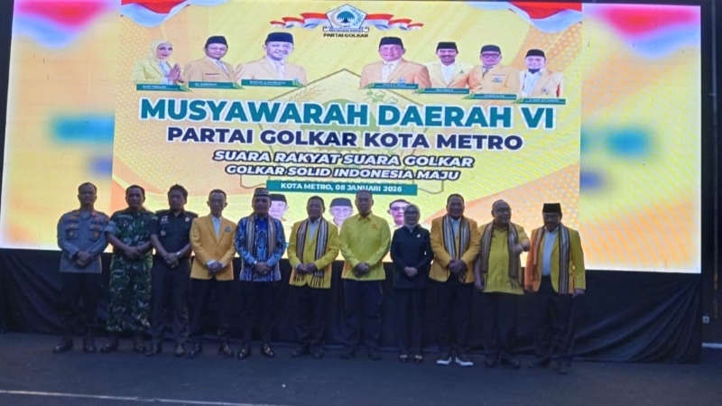 Musda VI Golkar Metro Dorong Partai Lebih Dekat dengan Rakyat dan Solid Menatap Pemilu