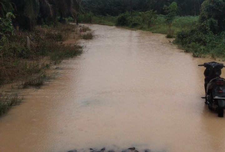 Sungai Way Nibung Meluap, Sejumlah Rumah dan Lahan Pertanian di Way Kanan Terendam