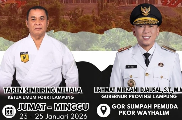 Forki Lampung Gelar Karate Gubernur Cup 2026 Akhir Januari, Ajang Seleksi Atlet Berprestasi