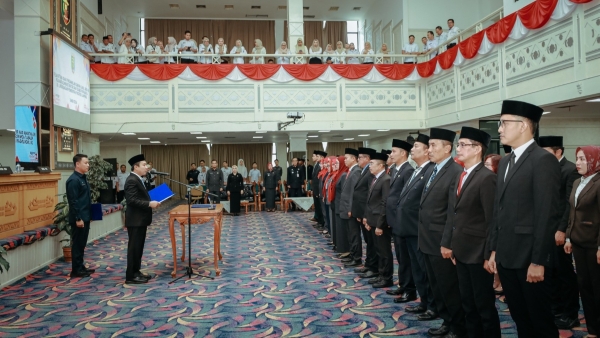 Sekdaprov Lampung Marindo Kurniawan Kukuhkan 31 Pejabat untuk Perkuat Kinerja Organisasi