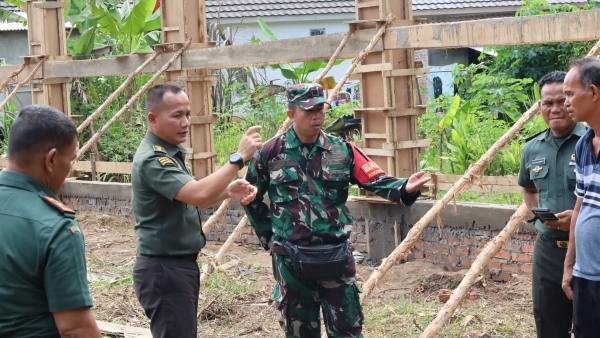 Kasdim 0418/Palembang Tinjau Pembangunan KDKMP di Alang-alang Lebar dan Talang Jambe