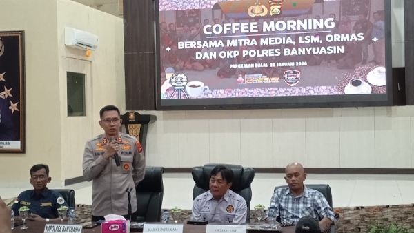 Kapolres Banyuasin Ajak Media, LSM, dan Ormas Perkuat Sinergi Keamanan Daerah