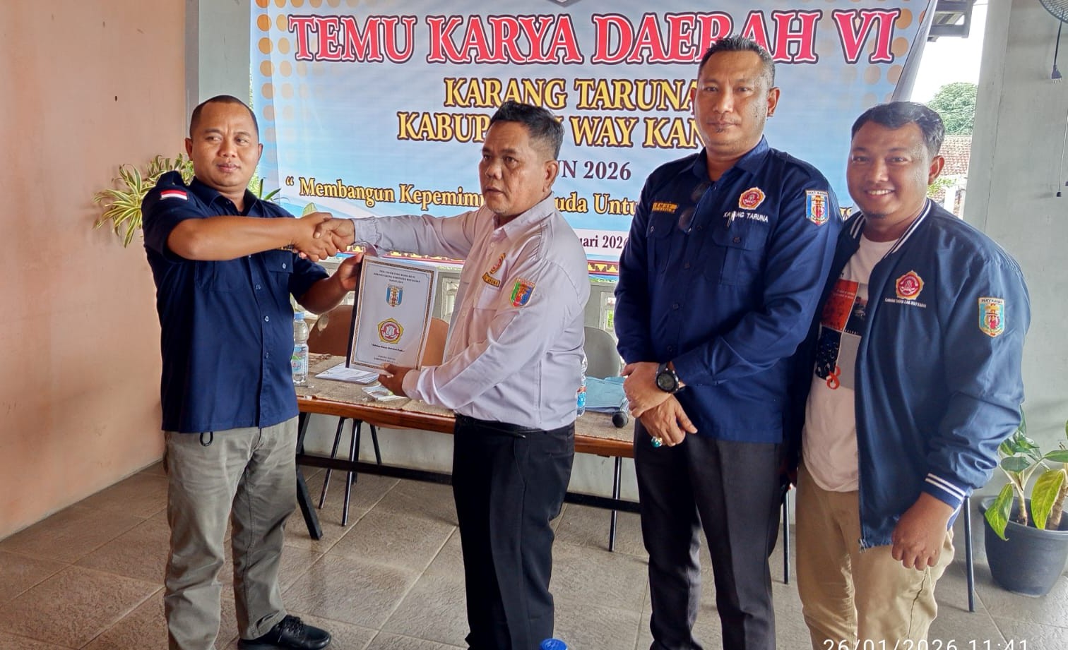 Karang Taruna Way Kanan Gelar TKD VI 2026, Candra Kurniawan Kembali Terpilih Secara Aklamasi