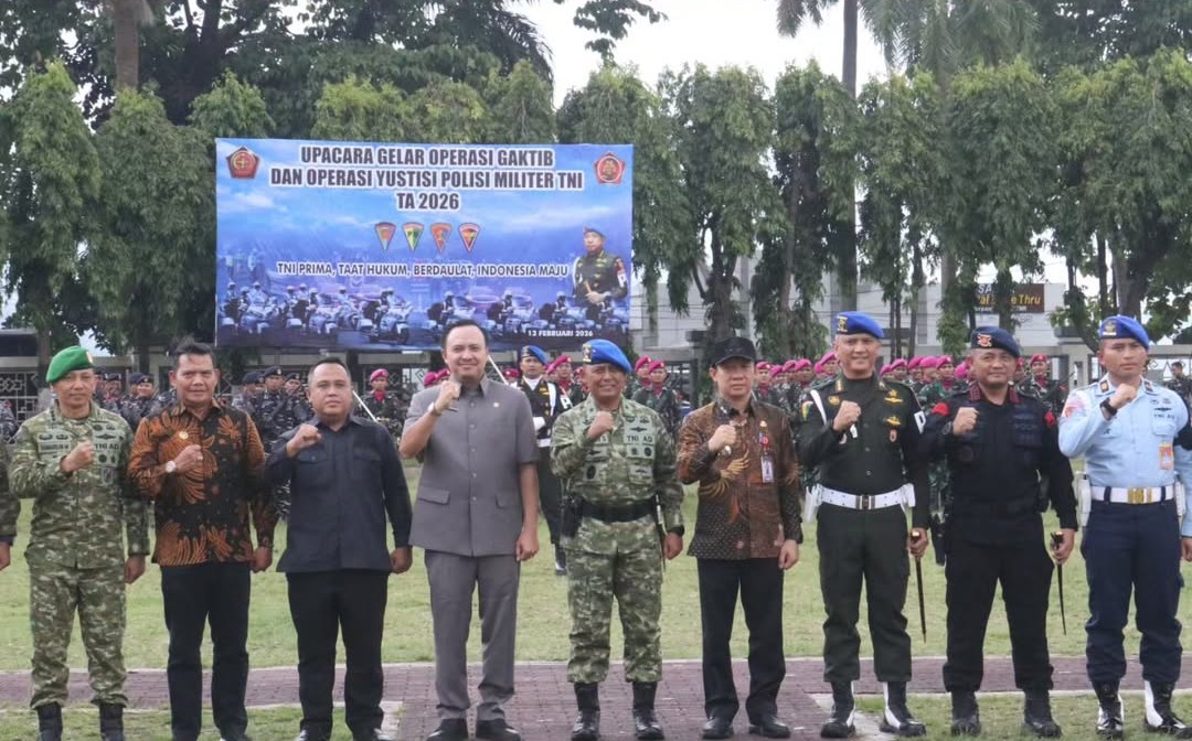 Ketua Komisi I DPRD Lampung Hadiri Upacara Operasi Gaktib dan Yustisi TNI TA 2026