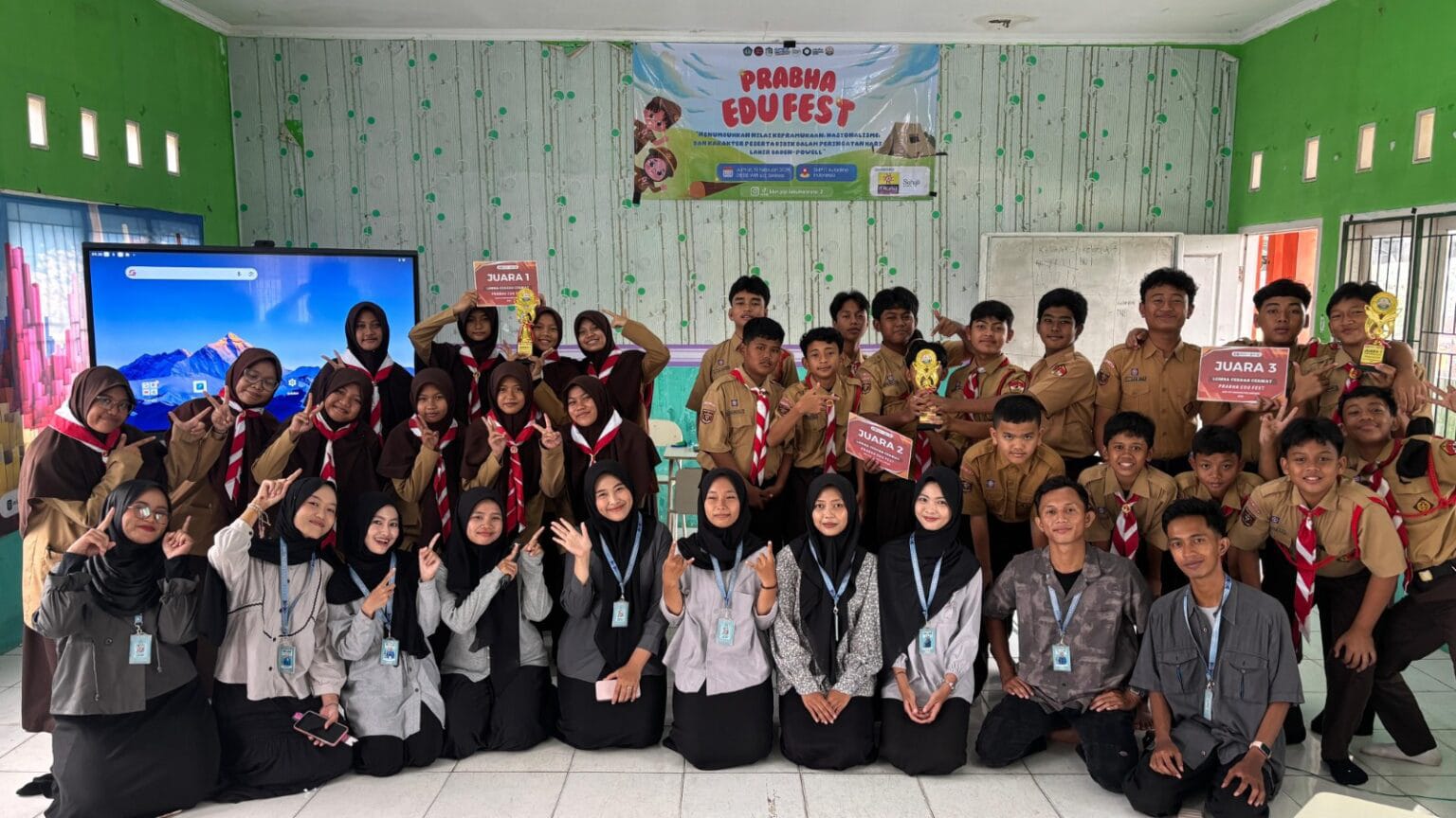 Mahasiswa KKN Unila Luncurkan Prabha Edu-Fest dan Taman Literasi di SMPIT Auladina