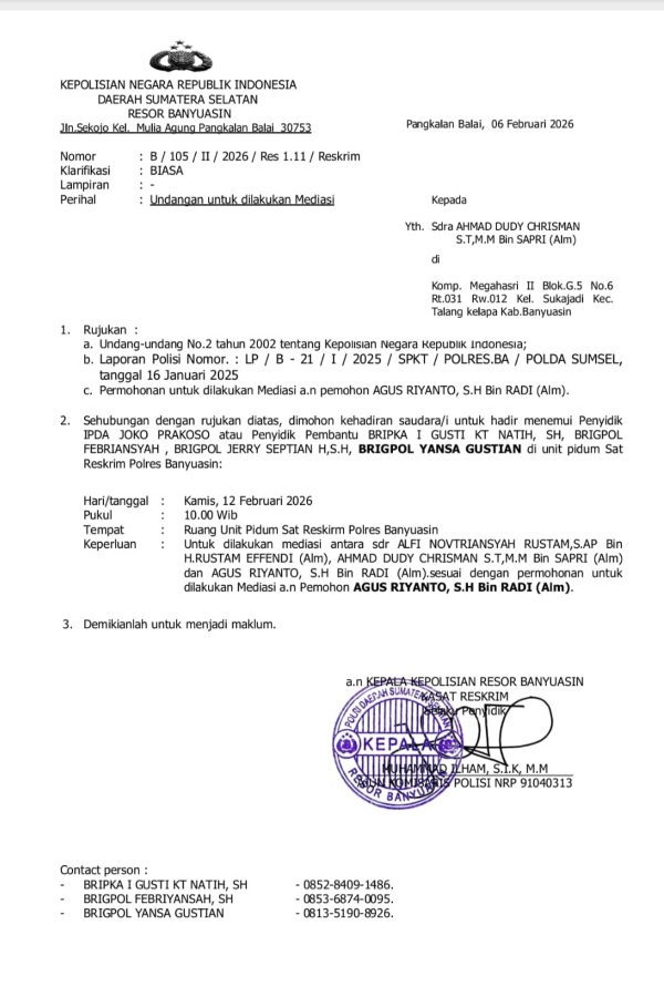 Oknum DPRD Banyuasin Siap Mundur, Proses Hukum Masih Bergulir