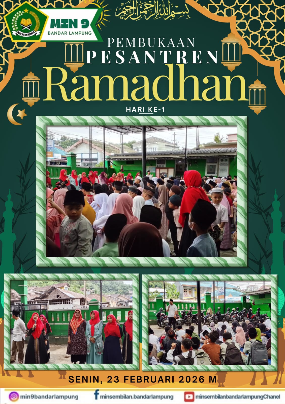MIN 9 Bandarlampung Resmi Buka Pesantren Ramadhan Hari Pertama
