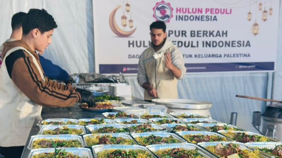 Hulun Peduli Indonesia Hadirkan Dapur Berkah untuk Warga Gaza di Bulan Ramadhan